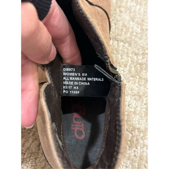 Dingo Women's Socorro Faux Leather Western Ankle Booties Tan Brown Size 8M - Picture 8 of 8